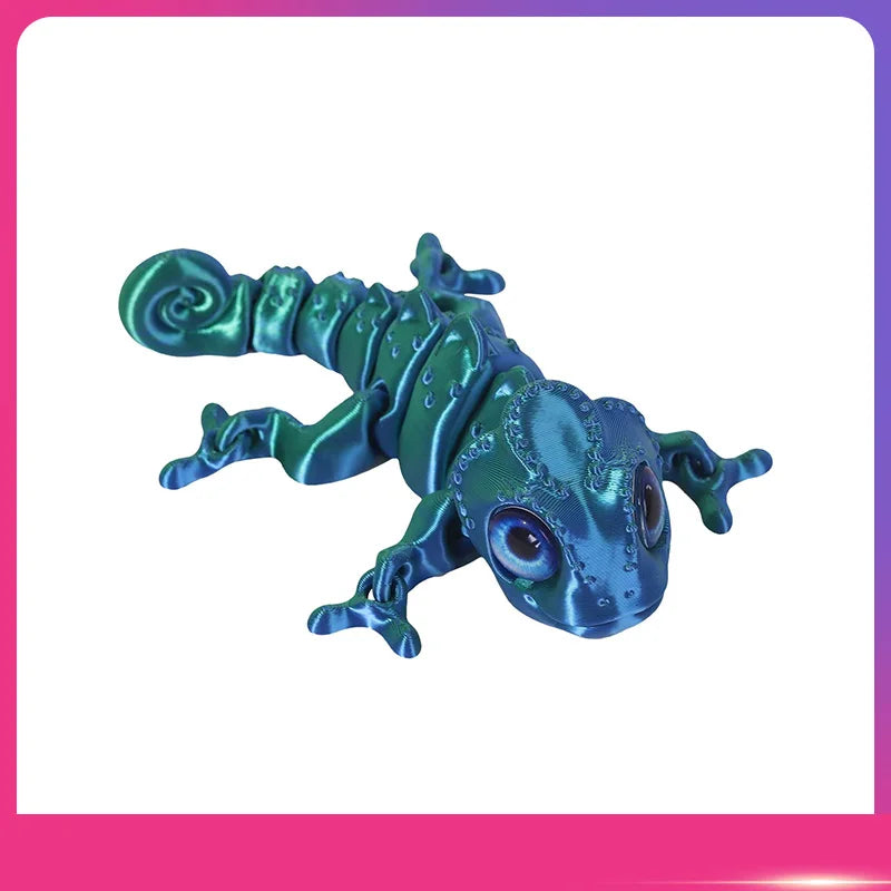 3D Printed Articulated Chameleon Figure | Movable Joints Toy