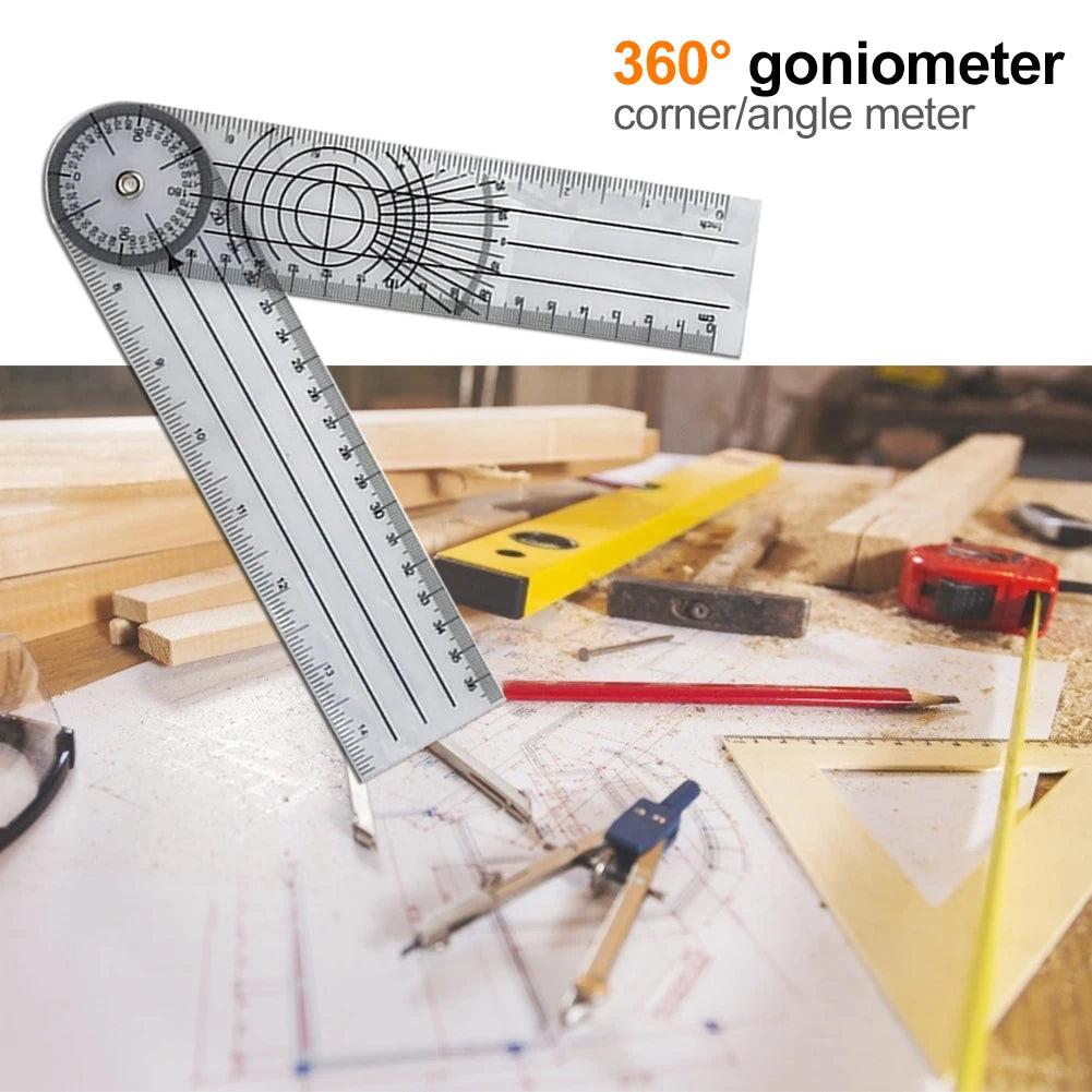 7-Inch 360° Goniometer Multi-Ruler – Angle Protractor with Parallel Lines Measuring Tool Peaceful Pleasures Health and Wellness