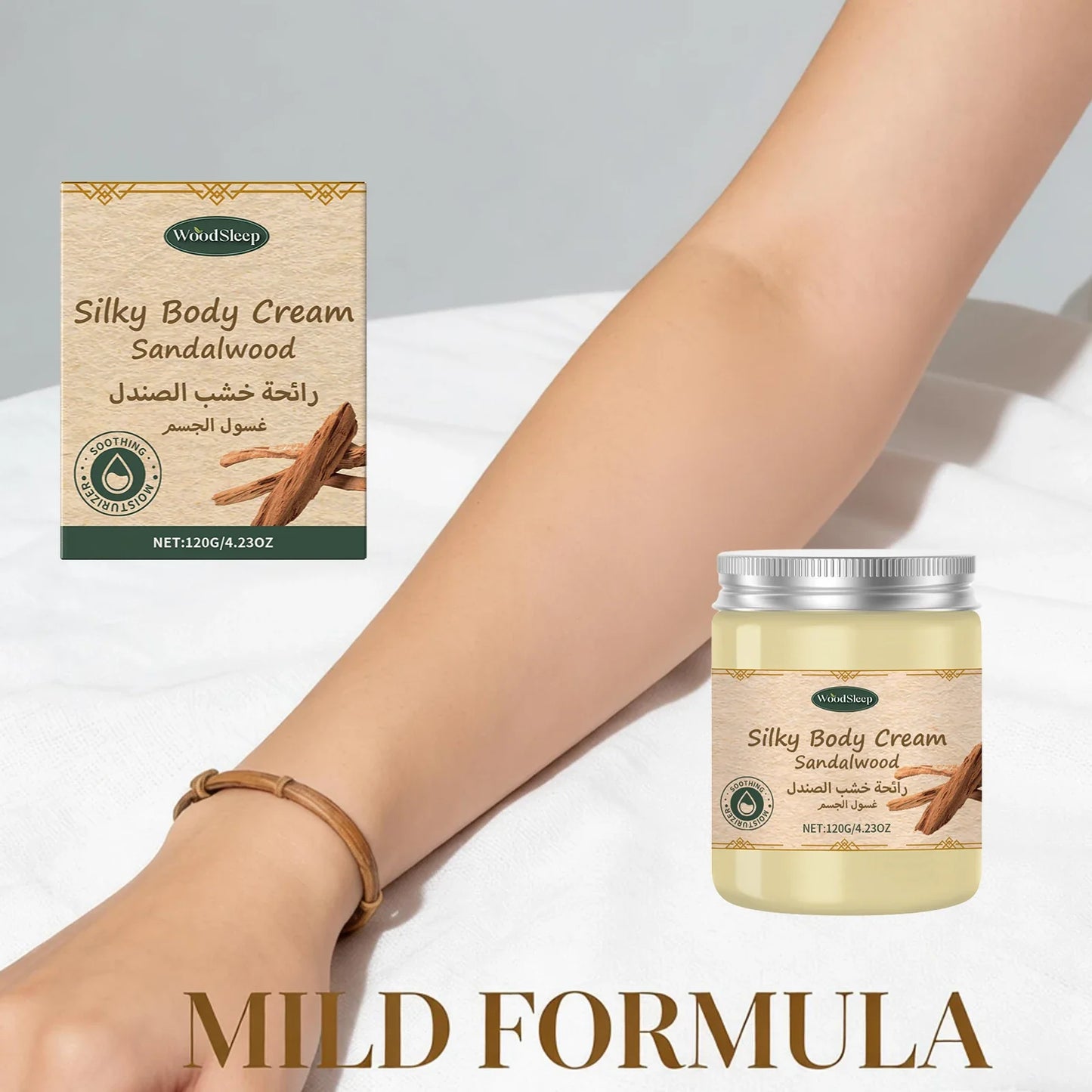 WOODSLEEP Sandalwood Body Cream – Moisturizing & Brightening