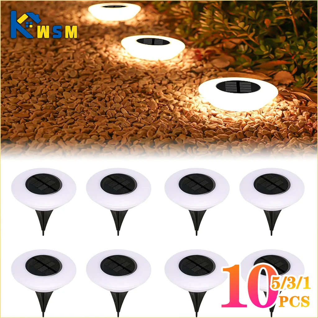 Solar LED Garden Ground Lights – Waterproof Landscape Yard Lights