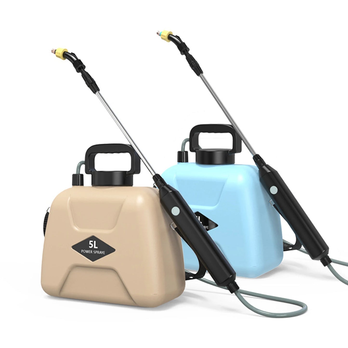 5L Electric Sprayer with 3 Mist Nozzles Rechargeable Retractable Wand Plant Sprayer with Shoulder Strap for Yard Lawn and Garden Peaceful Pleasures Health and Wellness
