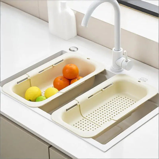 Telescopic Sink Drain Basket | Food-Grade PP, Tool-Free Setup Sink Drain Basket Peaceful Pleasures Health and Wellness