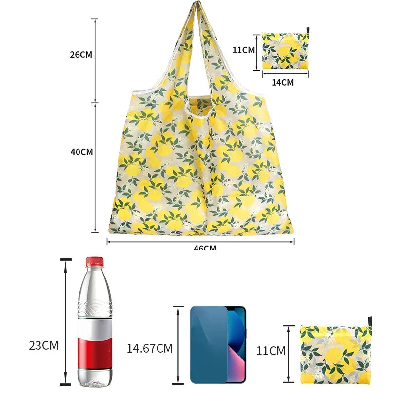Foldable Reusable Grocery Bags | Large Boho Washable Tote