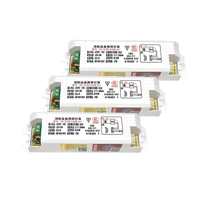 Emergency Light Power Supply AC 85-260V 90-Min | 3-Pack