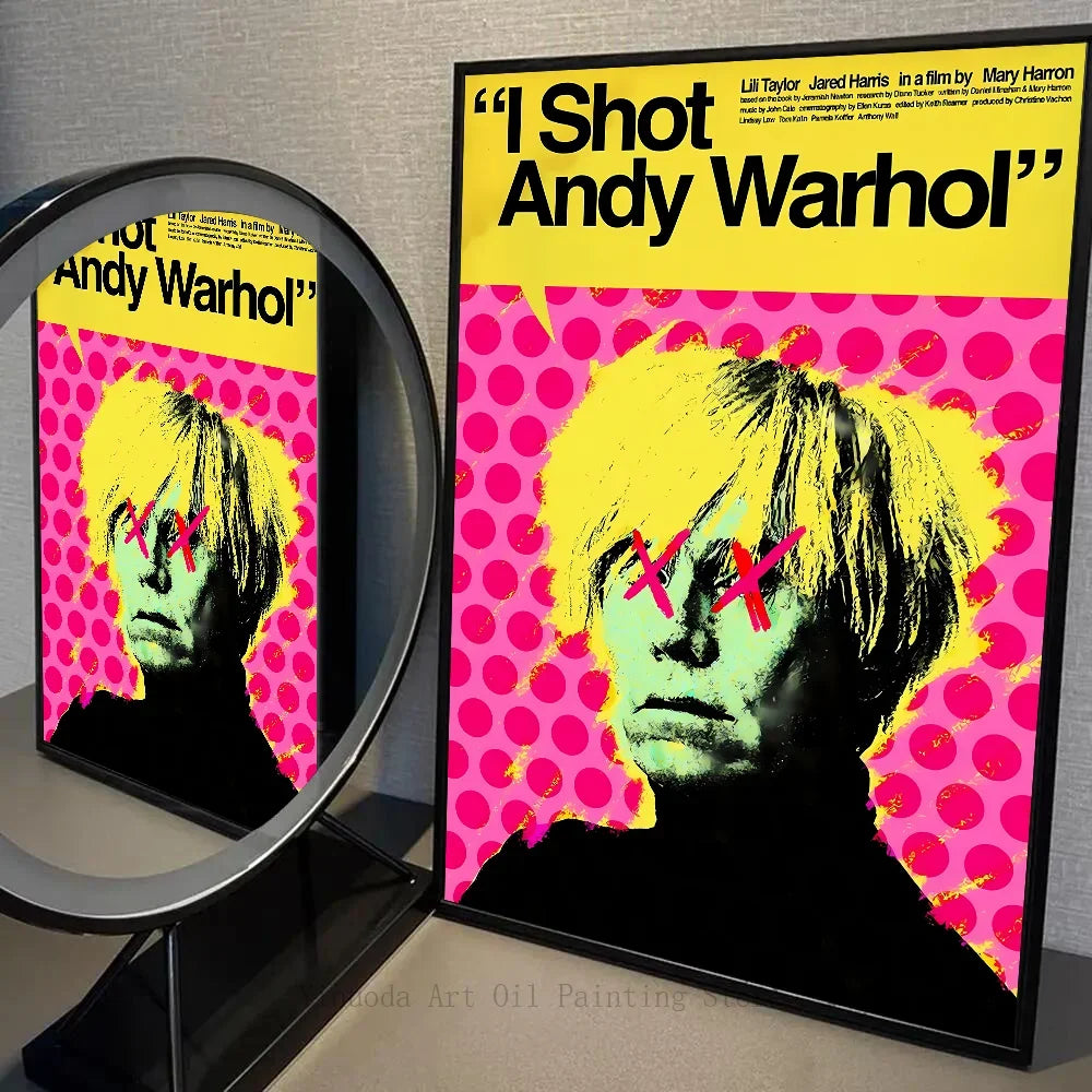 Andy Warhol HD Canvas Print Poster | Abstract Pop Art Wall Decor Canvas Print Poster Peaceful Pleasures Health and Wellness z1 50x70cm No Frame