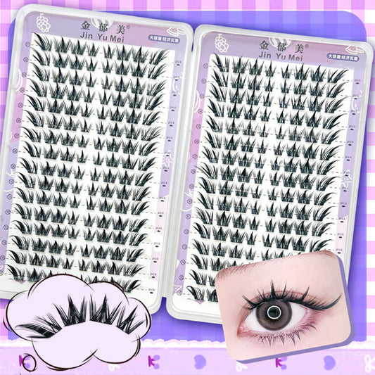 32 Rows Large Capacity Foxes Fake Eyelash Extension Fluffy Fairy False Eyelashes Segmentation Comic Lash Clusters For Daily Use Peaceful Pleasures Health and Wellness