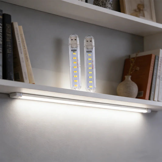 Portable USB Clip-On LED Mini Lamp – Flexible 8 LED Night Light USB Clip-On Lamp Peaceful Pleasures Health and Wellness warm