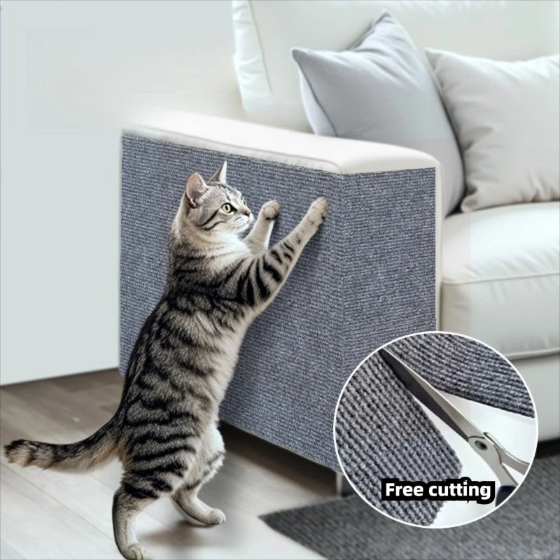 DIY Self-Adhesive Cat Scratching Mat Trimmable Cat Carpet Cat Scratching Carpet Corner Wall Cat Scratch Sofa Furniture Protector Peaceful Pleasures Health and Wellness
