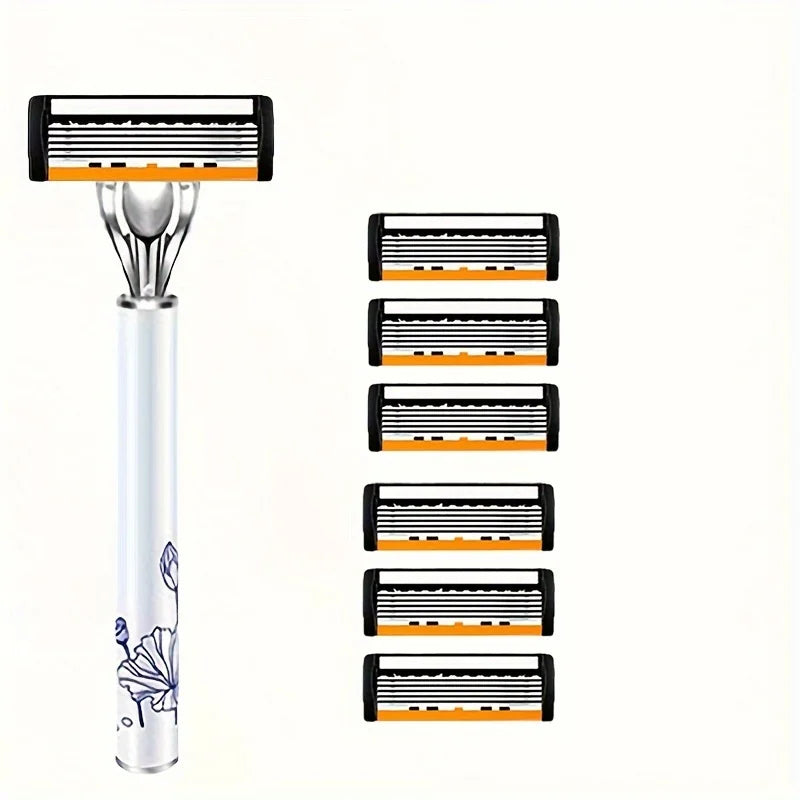 Safety Razor Kit – 1 Handle + 24 Blades | Men & Women