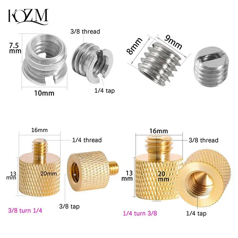 Camera Screw Adapter 5/8 to 3/8 to 1/4" | Tripod & Monopod Mount