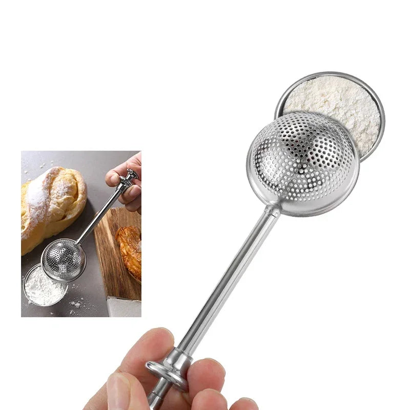 304 Stainless Steel Matcha Powder Spice Sieve Frosting Icing Sugar Filter Baking Tools Powder Spreader Gadgets for Kitchen Tools Peaceful Pleasures Health and Wellness