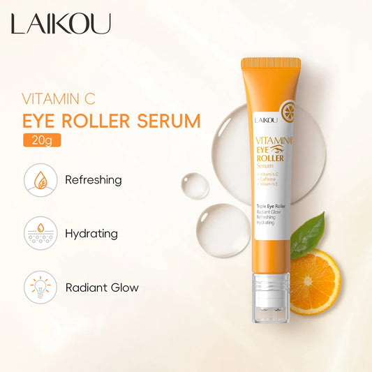 LAIKOU Vitamin C Eye Serum Roller 20ml – Brighten & Hydrate Eye Serum Roller Oasis Select