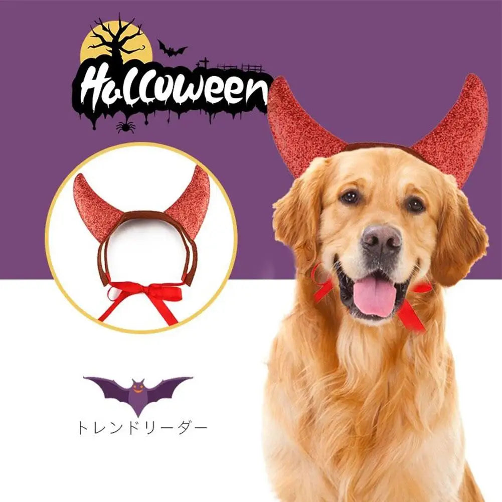 Devil Horn Pet Headband – Halloween Costume for Dogs & Cats