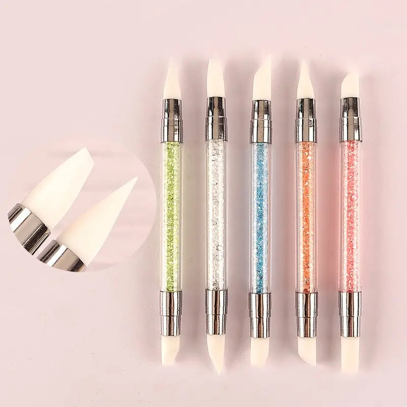5pc Silicone Nail Art Sculpting & Embossing Pen Set