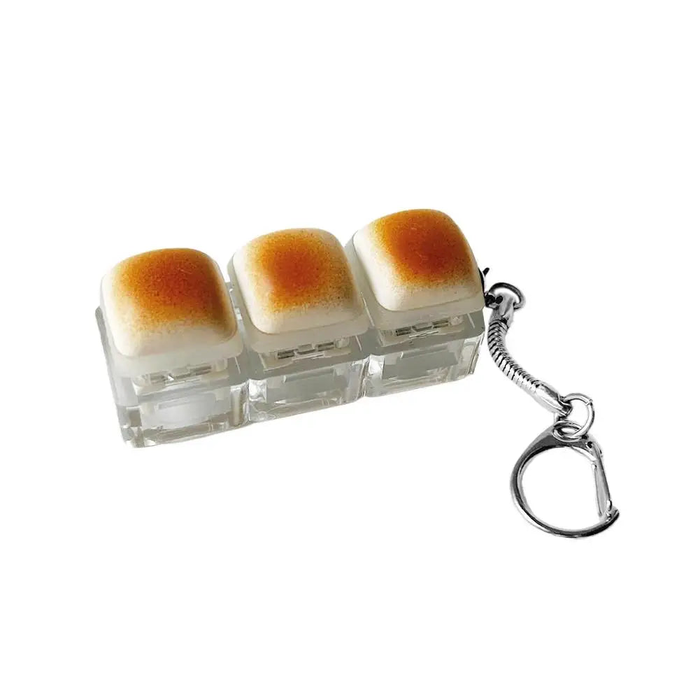 Mini Mechanical Keyboard Clicker Keychain Fidget Toy Fidget Keychain Toy Peaceful Pleasures Health and Wellness C