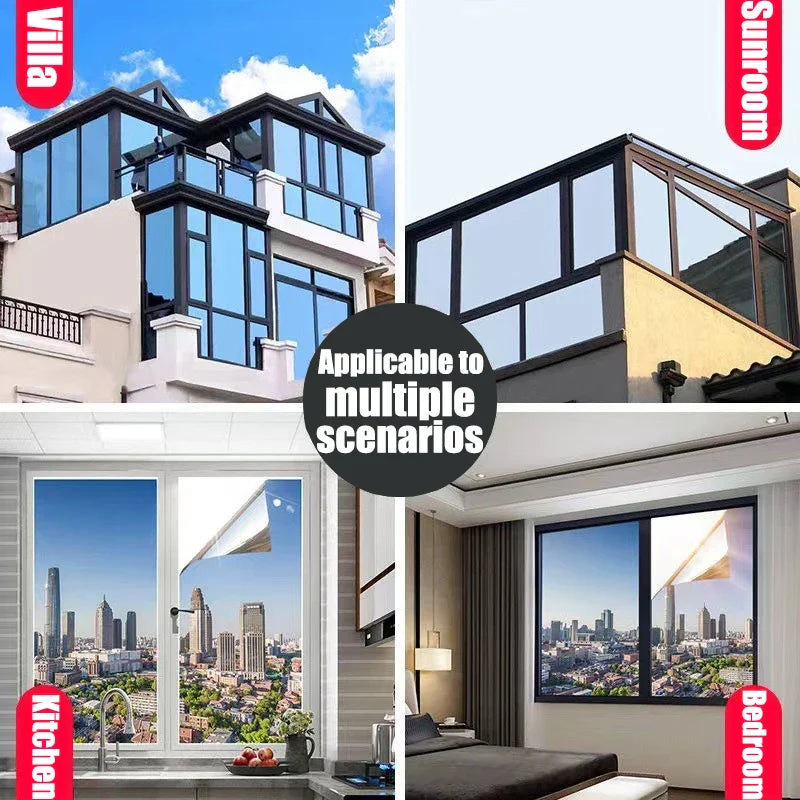 One-Way Privacy Window Film | UV & Heat Blocking | No Glue