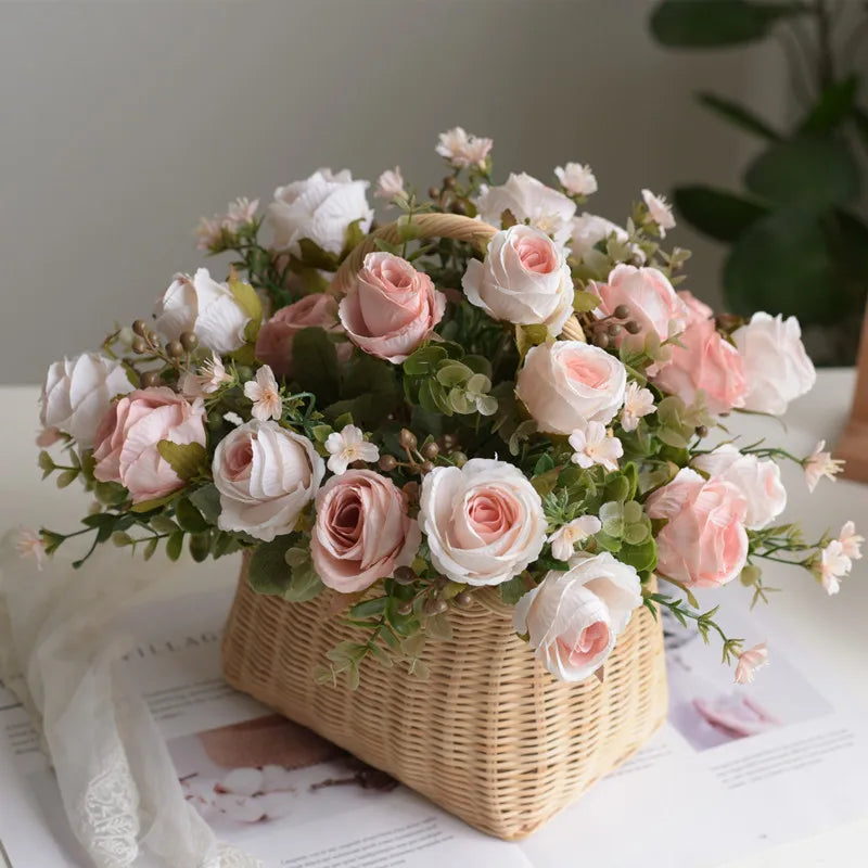 Artificial Silk Rose Bouquet – Wedding & Home Decor