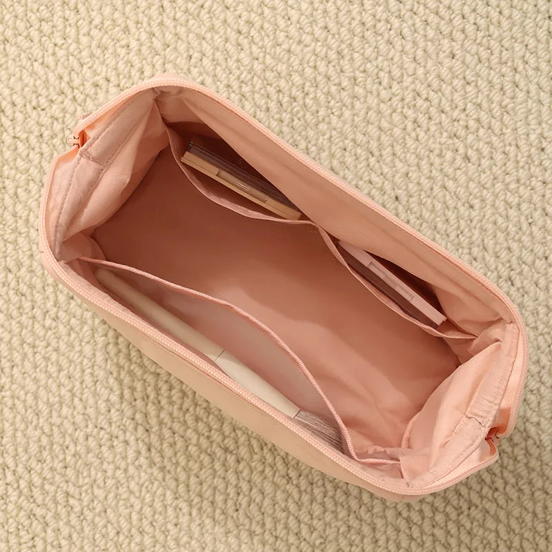 2026 New Large Capacity Portable Makeup Bag Travel Cosmetic Storage Pouch Lipstick Organizer Wash Bag Peaceful Pleasures Health and Wellness