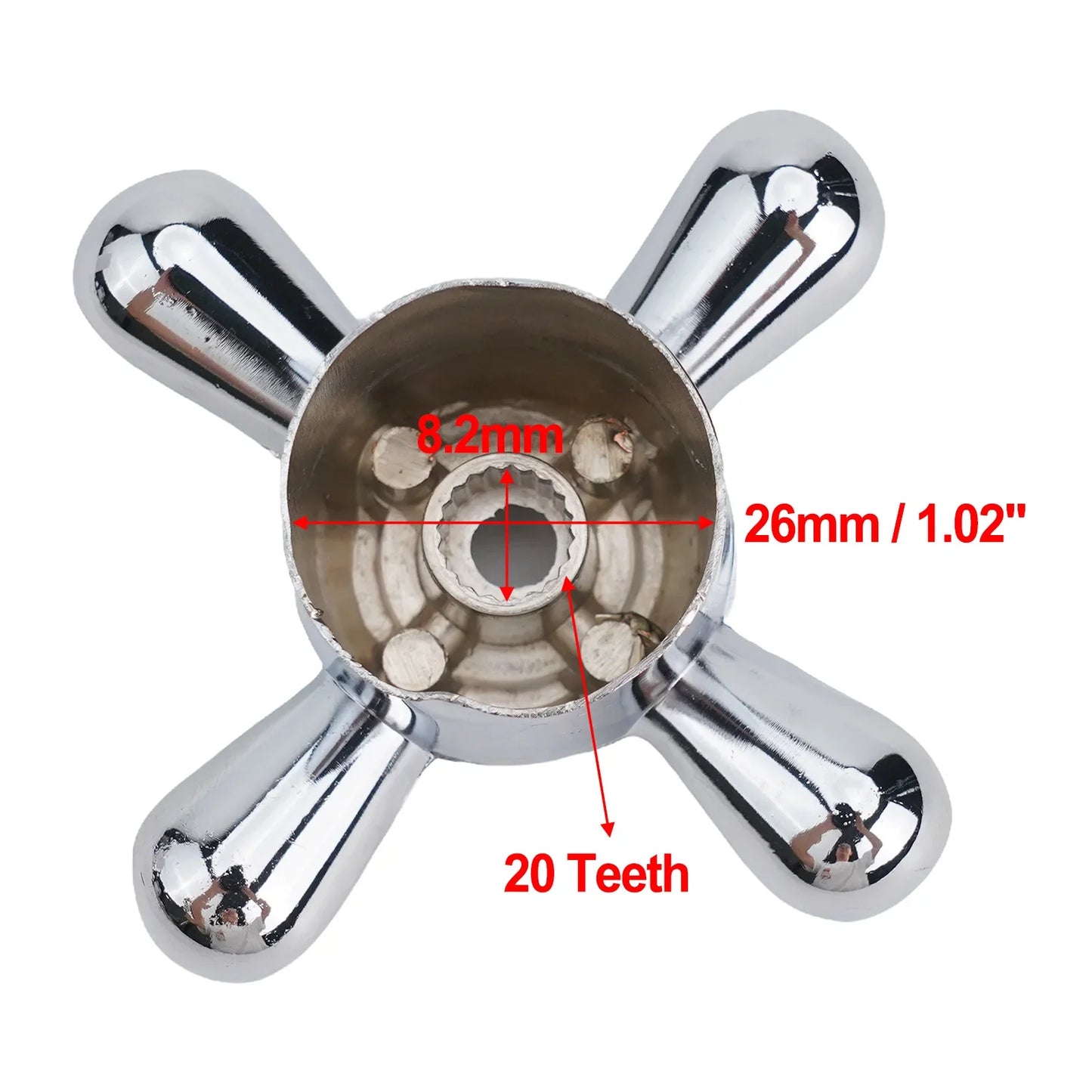 Cross Faucet Handle Knobs – Alloy Replacement Tap Kit 2-Pack
