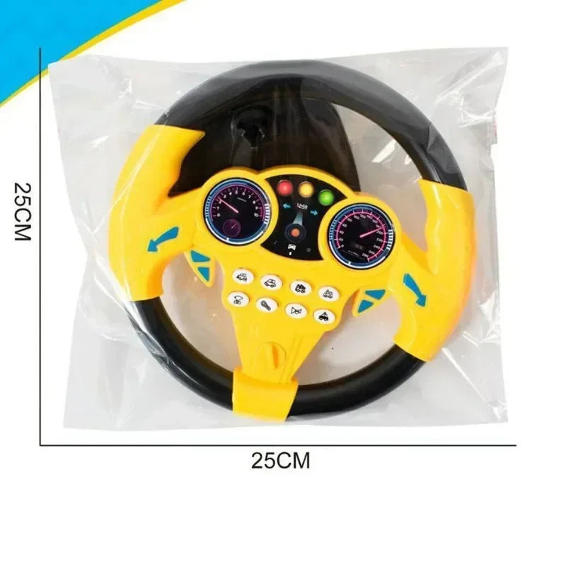 Kids Backseat Steering Wheel Toy – Lights & Music for Toddlers