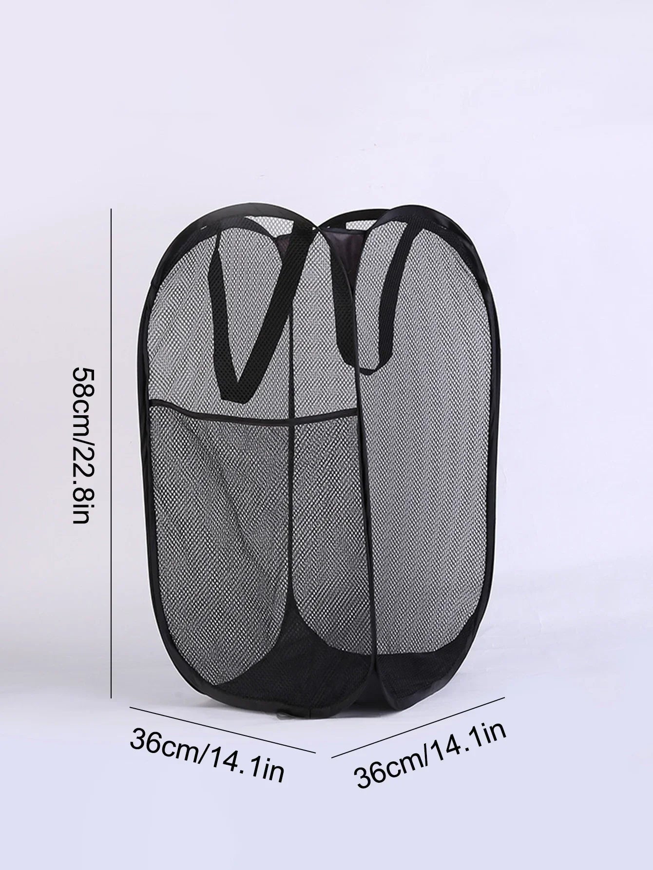 Large Capacity Dirty Clothes Basket Storage Bucket Mesh Bathroom Portable Foldable Dirty Clothes Basket Peaceful Pleasures Health and Wellness