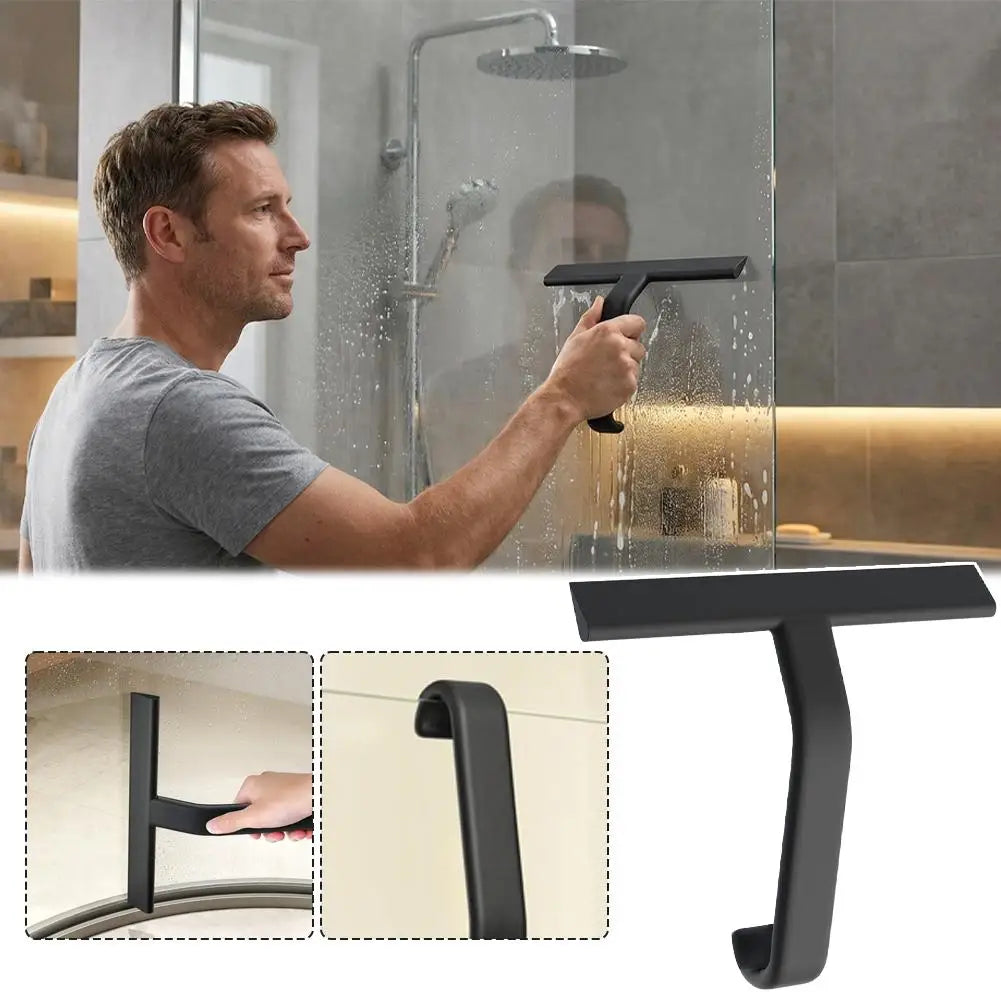 Streak-Free Silicone Squeegee | Shower, Glass & Mirror Scraper