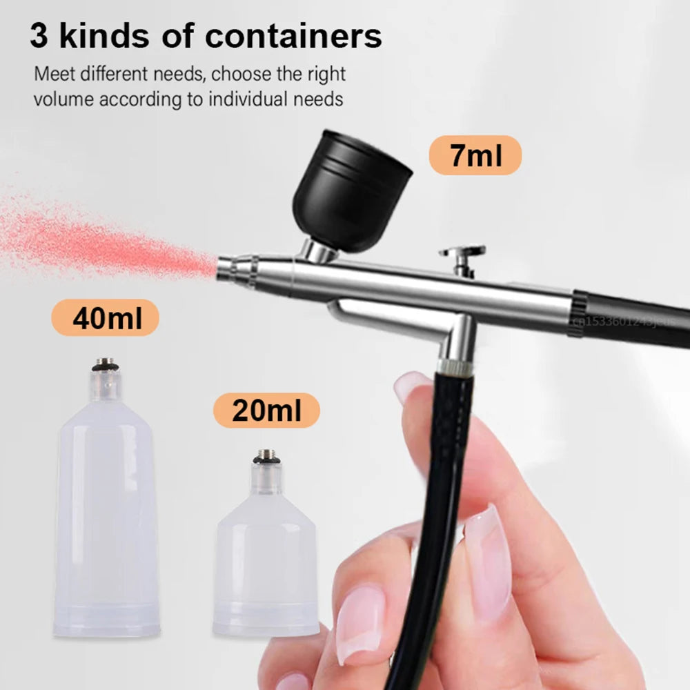 Airbrush Nail With Compressor Portable Air Brush Nail Paint Compressor For Nails Art Cake Painting Craft Airbrush Compressor Peaceful Pleasures Health and Wellness