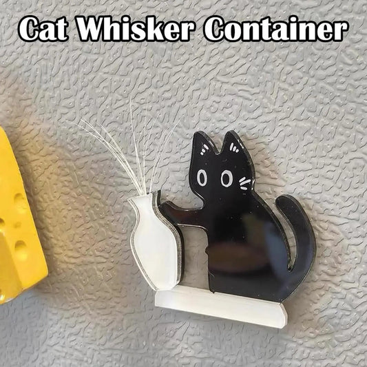 Cat Whisker Holder Cute Magnetic Refrigerator Ornament Fridge Magnets Cat Hair Storage Collection Ornaments for Homes Kitchens Peaceful Pleasures Health and Wellness