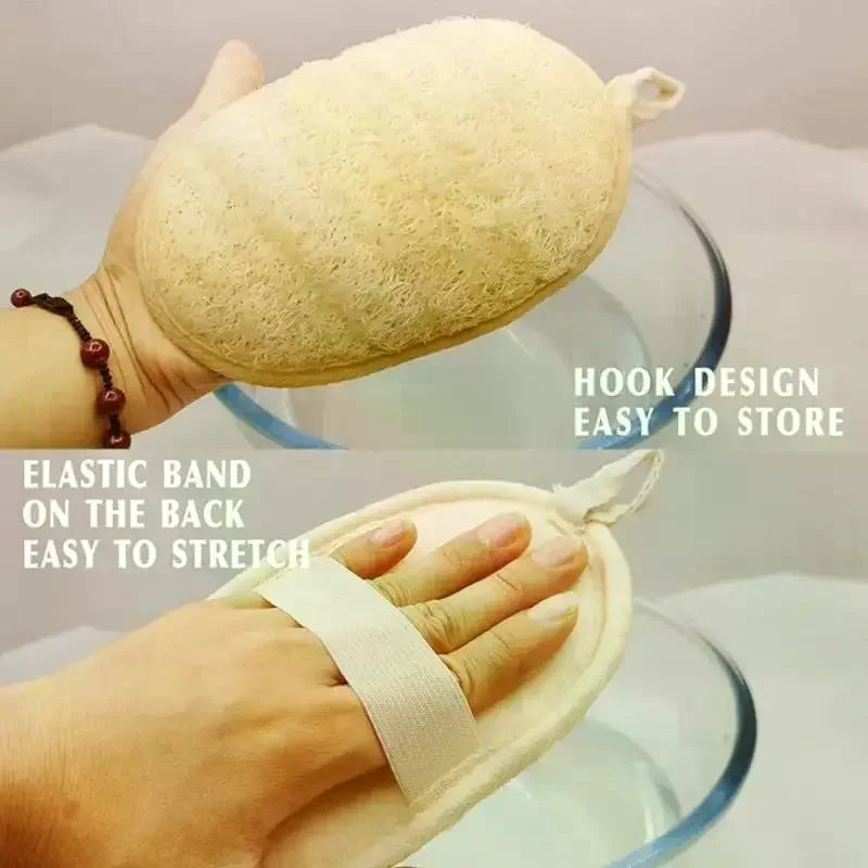 Flax Linen Exfoliating Back Scrubber Strap | Natural Bath Brush