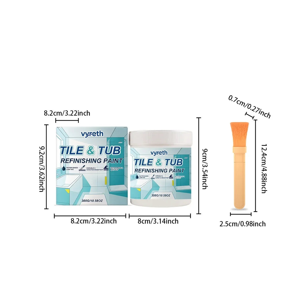 Tile & Bathtub Refinishing Paint Kit – Waterproof DIY Coating