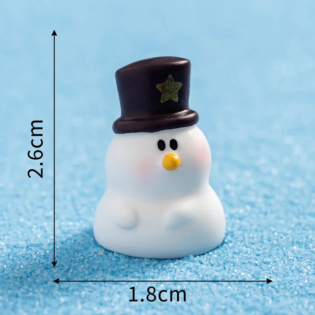Miniature Snowman Miniature Snowman Model Micro Landscape Santa Claus Santa Claus Figurine Elk Cute Christmas Decorations Decor Peaceful Pleasures Health and Wellness 5
