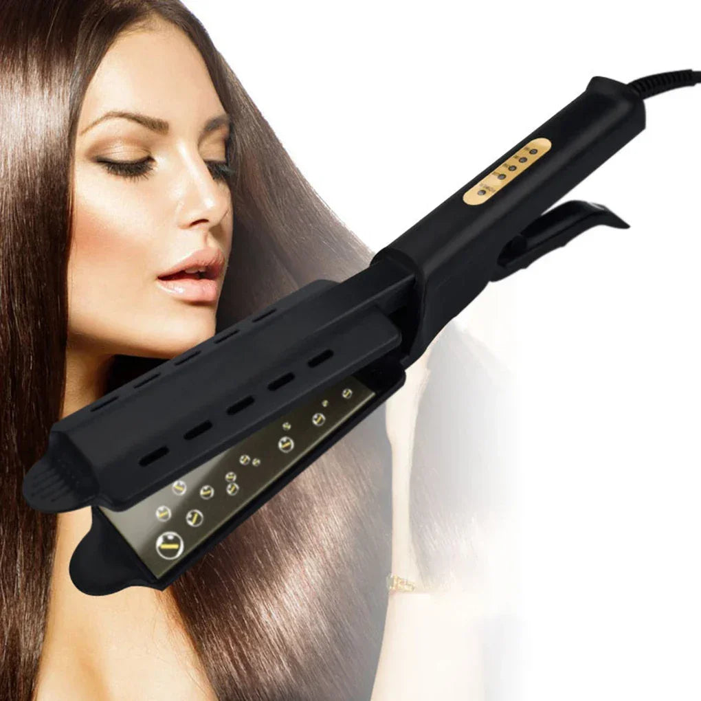 Hair Straightener Four-gear Temperature Adjustment Ceramic Tourmaline Ionic Flat Iron Hair Straightener For Women Widen Panel Peaceful Pleasures Health and Wellness