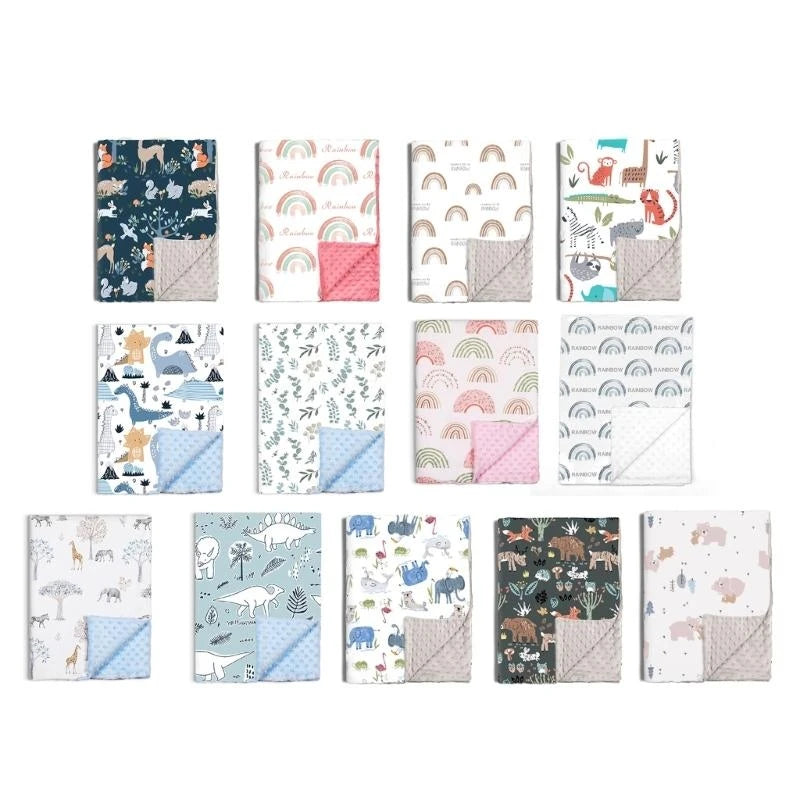 Soft Plush Raised Dot Baby Blanket | Newborn Gift Unisex Baby Receiving Blanket Peaceful Pleasures Health and Wellness