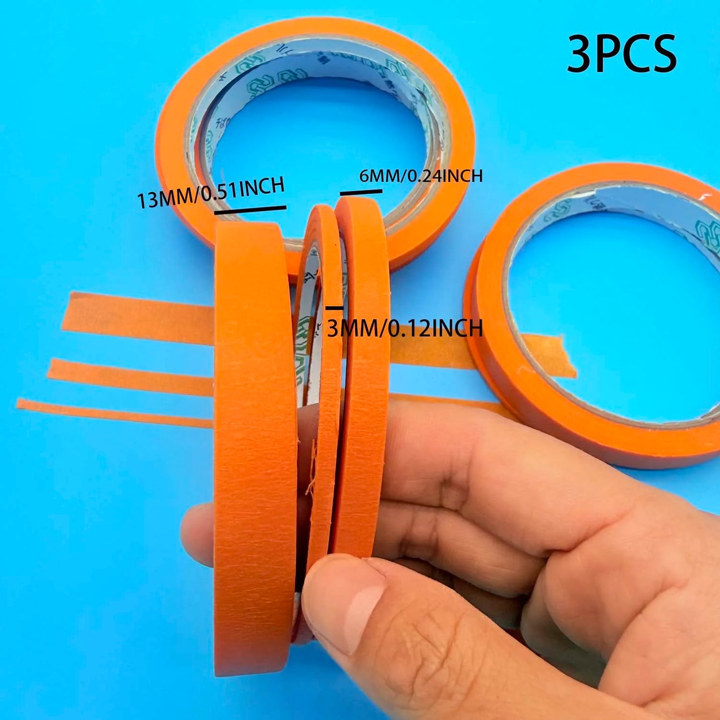 Colorful Paper Masking Tape – 3/6 Rolls, 3 Sizes, DIY Crafts