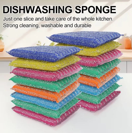 4-Pack Kitchen Scrub Sponge Dishwashing Scrubber Pads Set Kitchen Scrub Sponge Peaceful Pleasures Health and Wellness