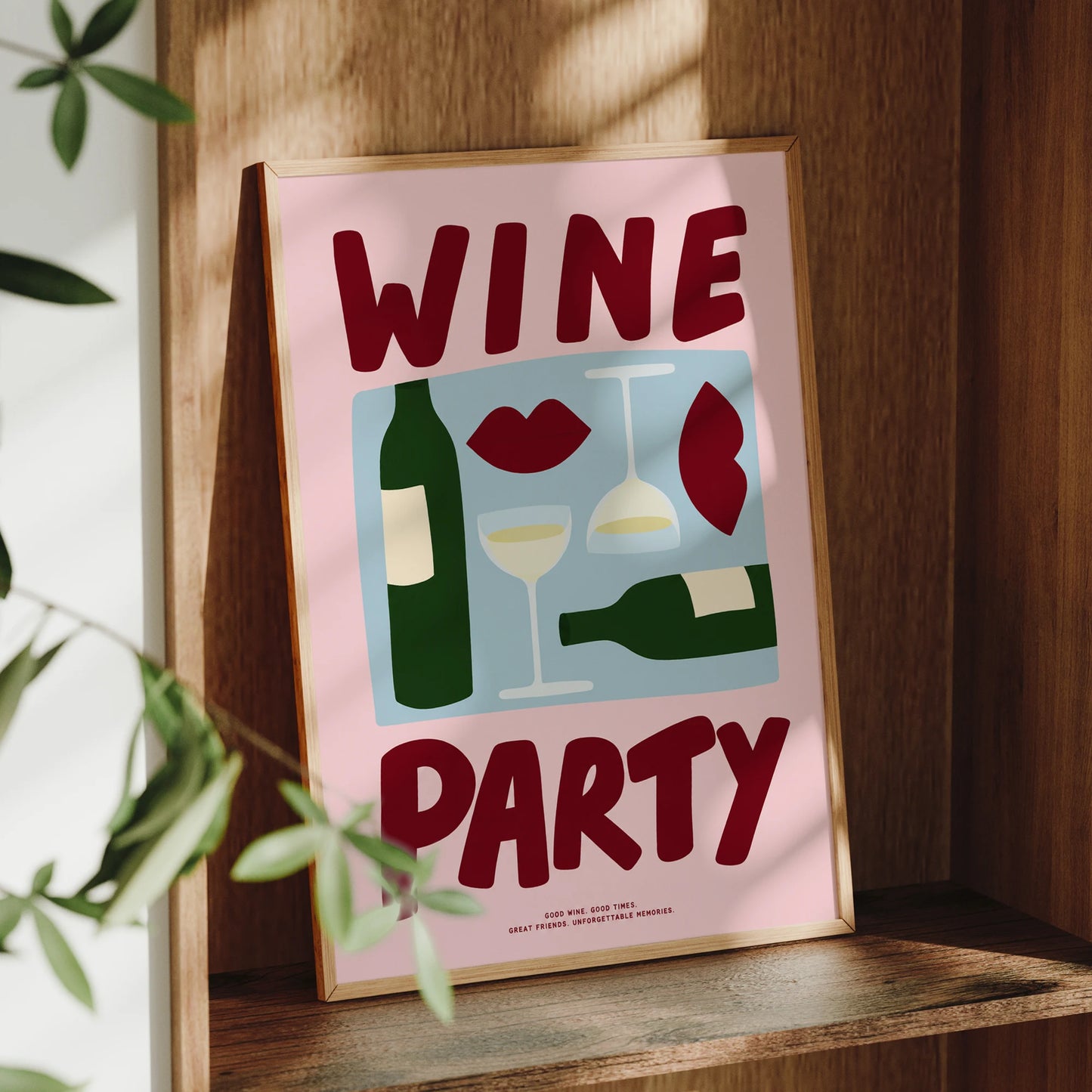 Wine Party Quotes Canvas Wall Art Print | Bar & Home Decor