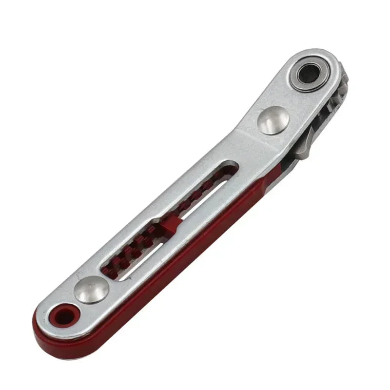 Mini Multi-function Two-way Ratchet Flat Head Elbow Flat Screwdriver Ratchet Wrench Cross-shaped Hexagonal Screwdriver Head Tool Peaceful Pleasures Health and Wellness Elbow