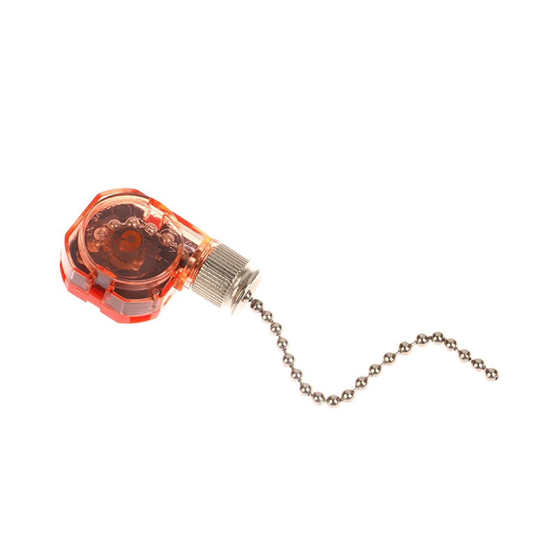 1 Piece 6A 125AC, 3A 250AC 3-speed 4-wire Pull Chain Control Brass 4 Wire Ceiling Fan Chain Switch Replace Speed Control Switch Peaceful Pleasures Health and Wellness Silver