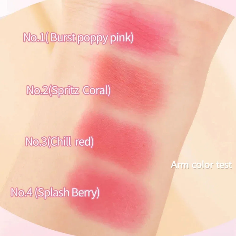 4-Piece Jelly Cheek Blush Tint Set – 3-in-1 Lip & Face Makeup
