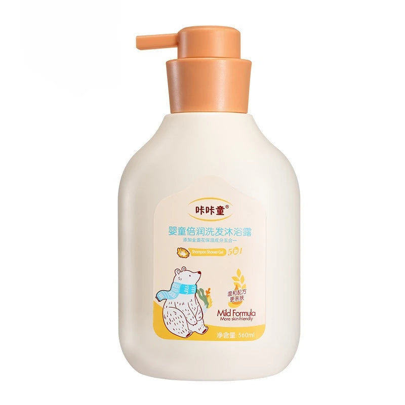 Calendula Moisturizing 2-in-1 Children's Shampoo and Bath Milk 560ml Nourishing and Moisturizing Newborn High Hydration Care Peaceful Pleasures Health and Wellness moisturizing