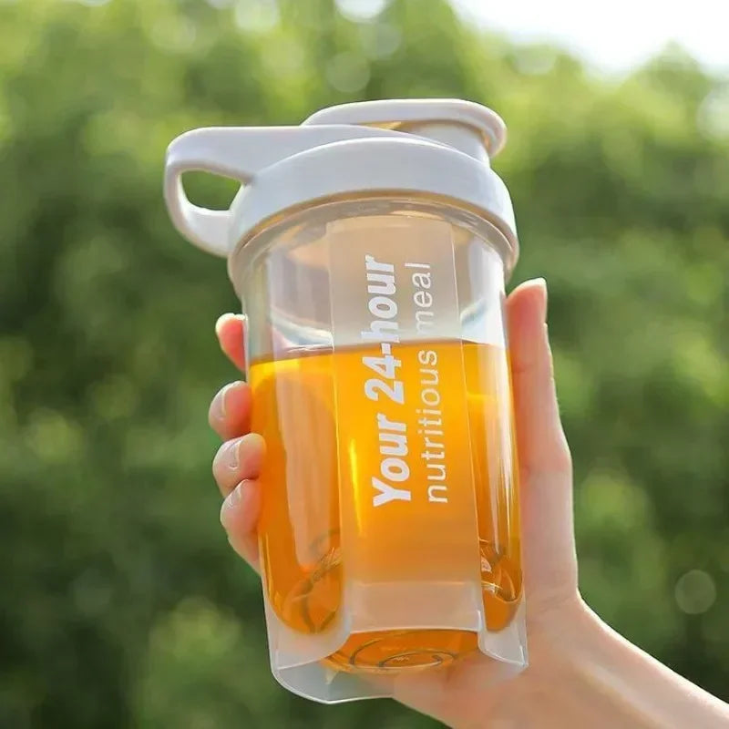 Portable Shaker Cup for Men and Women Protein Powder Replacement Milkshake Mixing Cup Fitness Sports Water Cup Scale Bottle Peaceful Pleasures Health and Wellness
