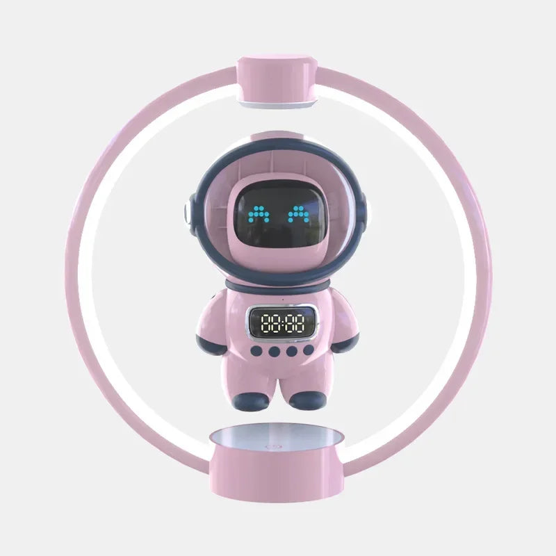 Magnetic Levitation Astronaut Alarm Clock | LED Desk Nightlight