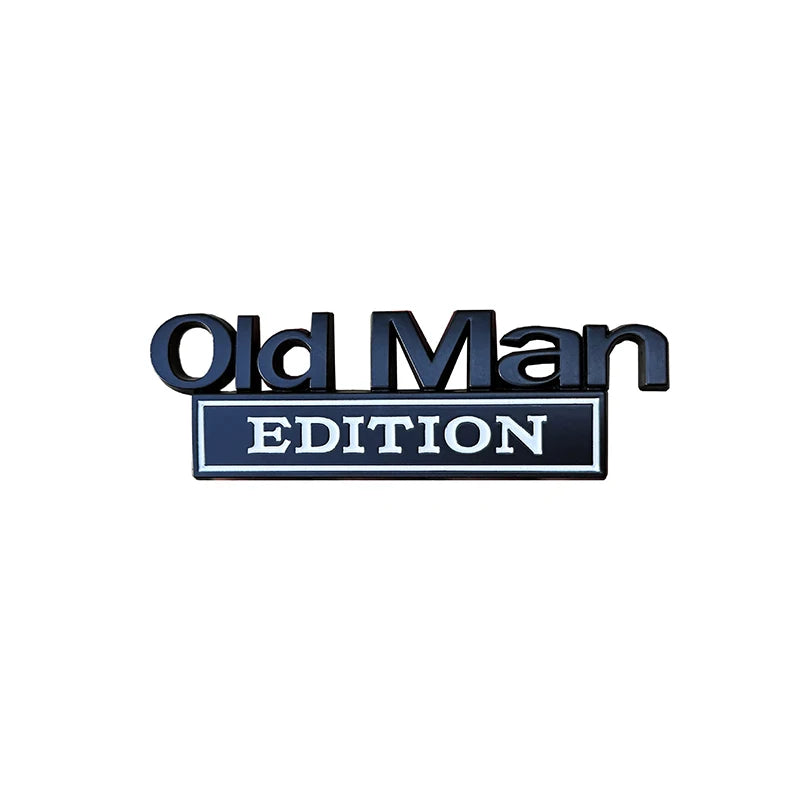 Old Man Edition 3D Chrome Car Emblem Badge | Waterproof Decal