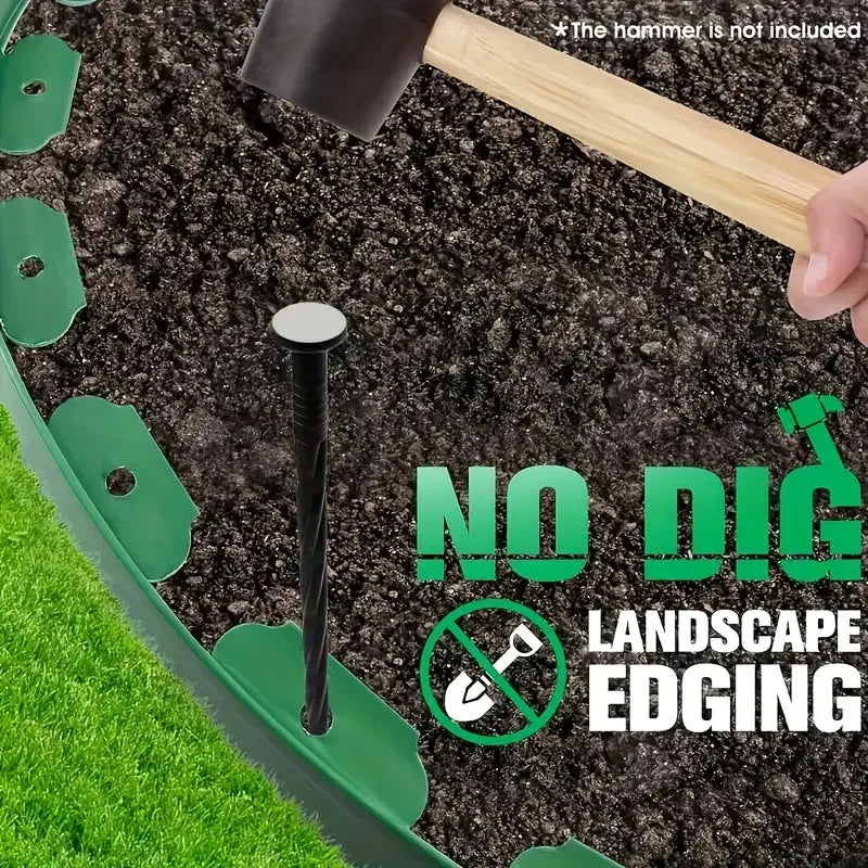 10M L-Shaped PE Lawn Edging | Heavy Duty Garden Border
