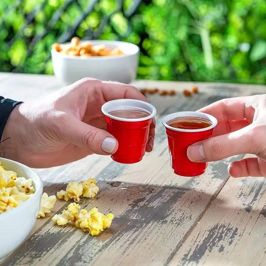 50PCS 18OZ 2OZ 16 OZ Plastic Party Cups in Red for Drinks, Soda, Punch, Barbecue, Cola or Water Disposable Peaceful Pleasures Health and Wellness