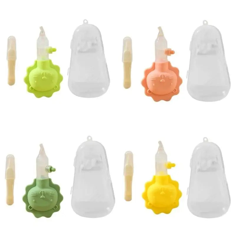 Silicone Baby Nasal Aspirator with Storage Box & Tweezers