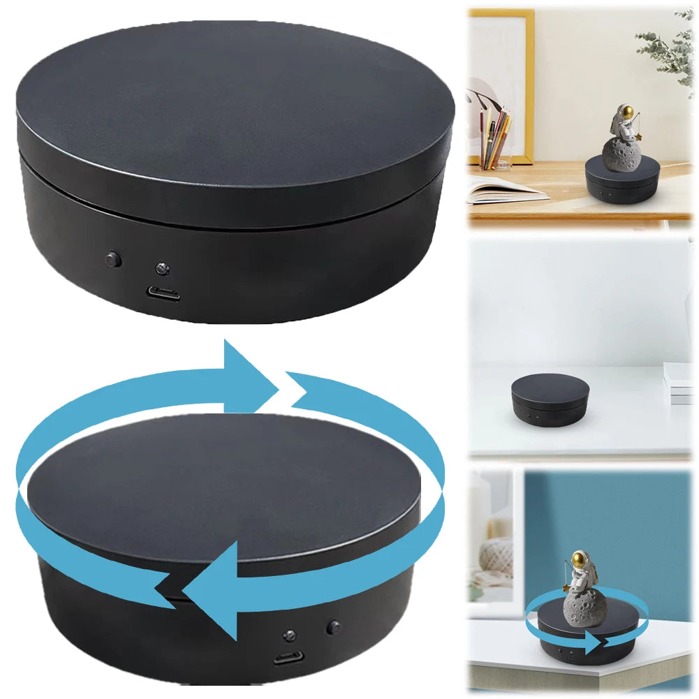 360° Motorized Rotating Display Stand – USB & Battery Turntable