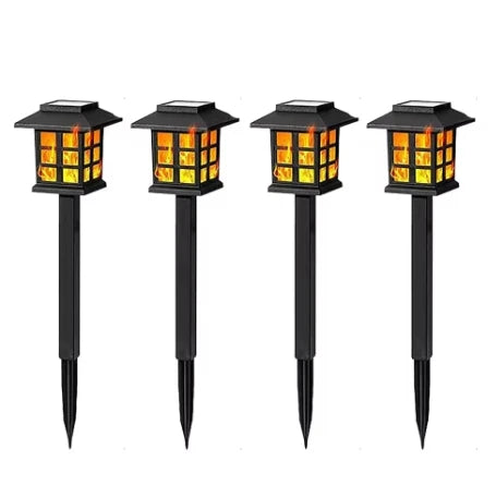 Solar Flame LED Garden Lamp | Waterproof Outdoor Lawn Light