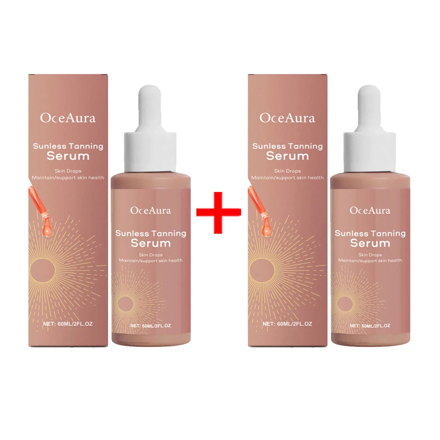 OceAura Herbal Self Tanner Serum – Natural Bronzer Drops