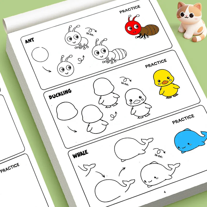 How Draw Everything Kids Step-by-step Drawings Cute Animals Vehicles